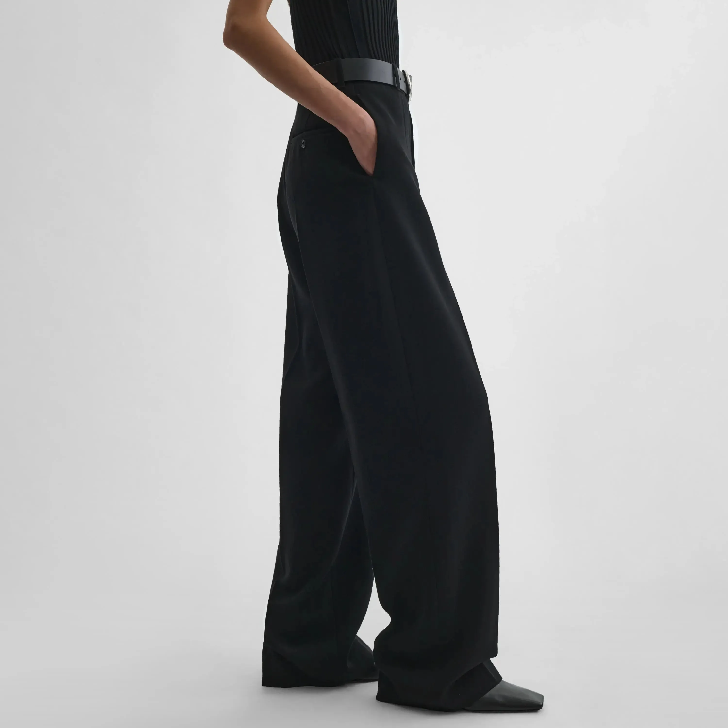 MILANESE TROUSERS | black wool