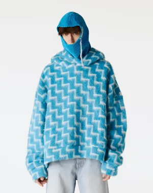 Mohair Oversized Cropped Hoodie