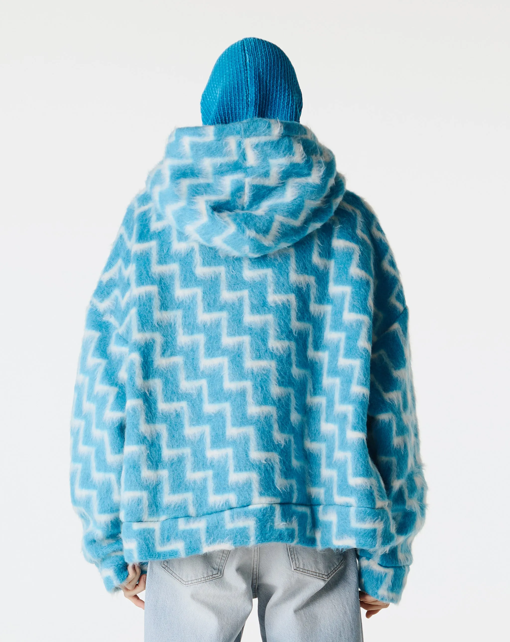 Mohair Oversized Cropped Hoodie
