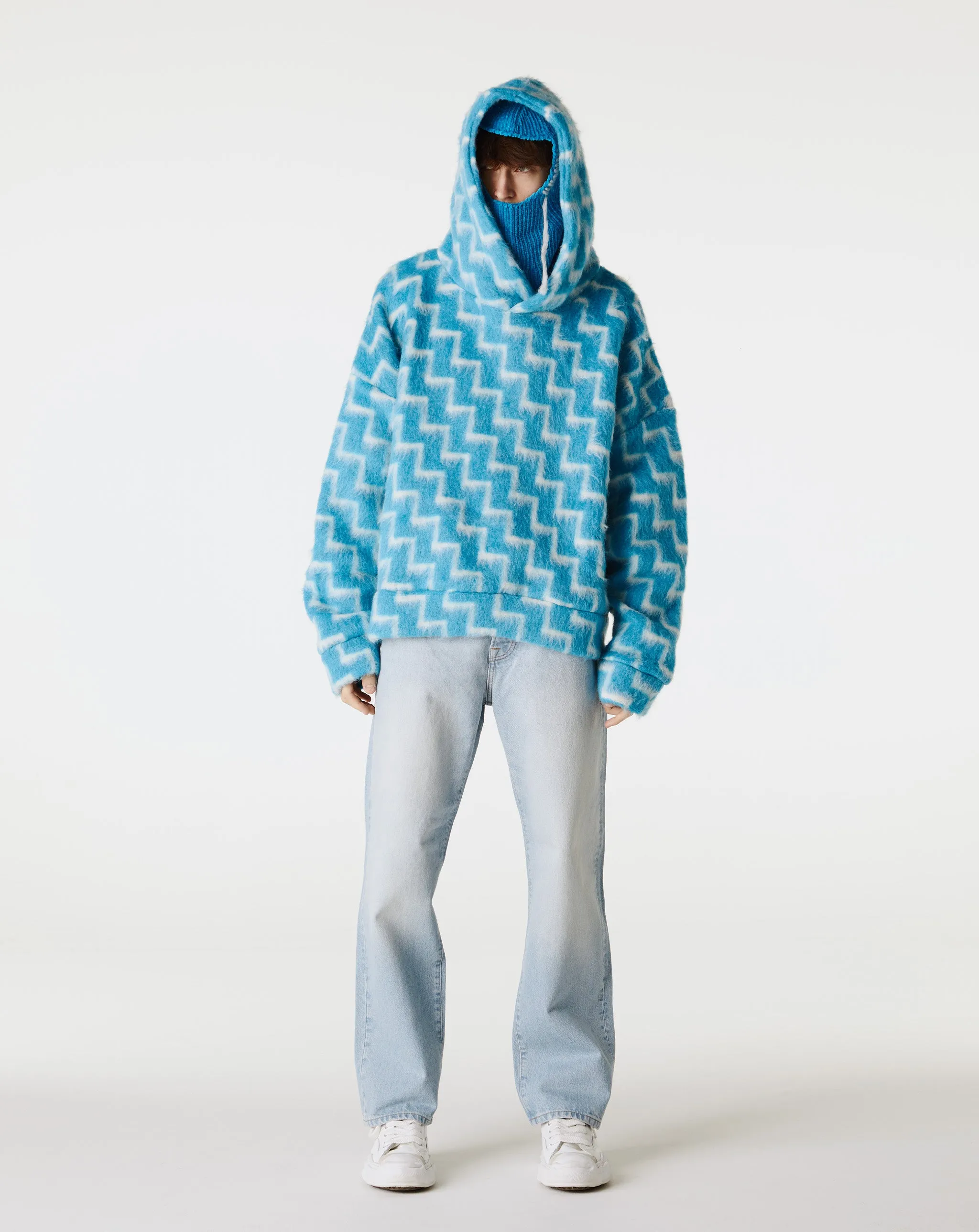 Mohair Oversized Cropped Hoodie