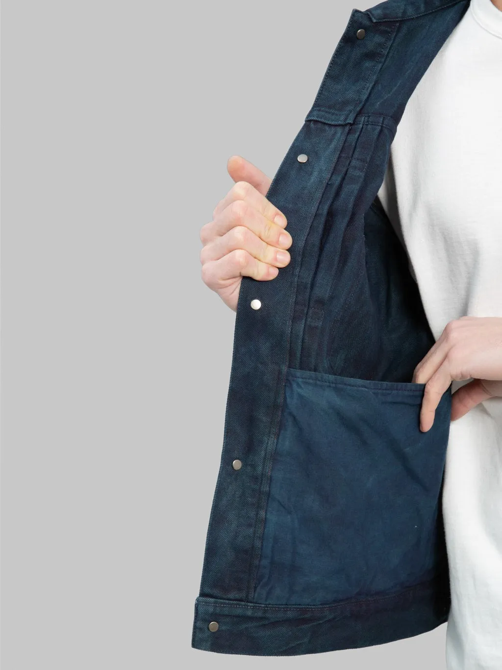 Momotaro MXGJ10024A Mud & Natural Indigo Dyed Type II Denim Jacket