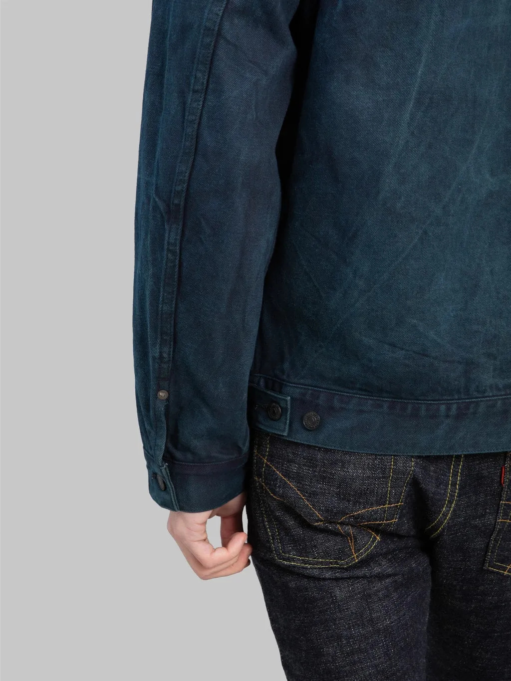 Momotaro MXGJ10024A Mud & Natural Indigo Dyed Type II Denim Jacket