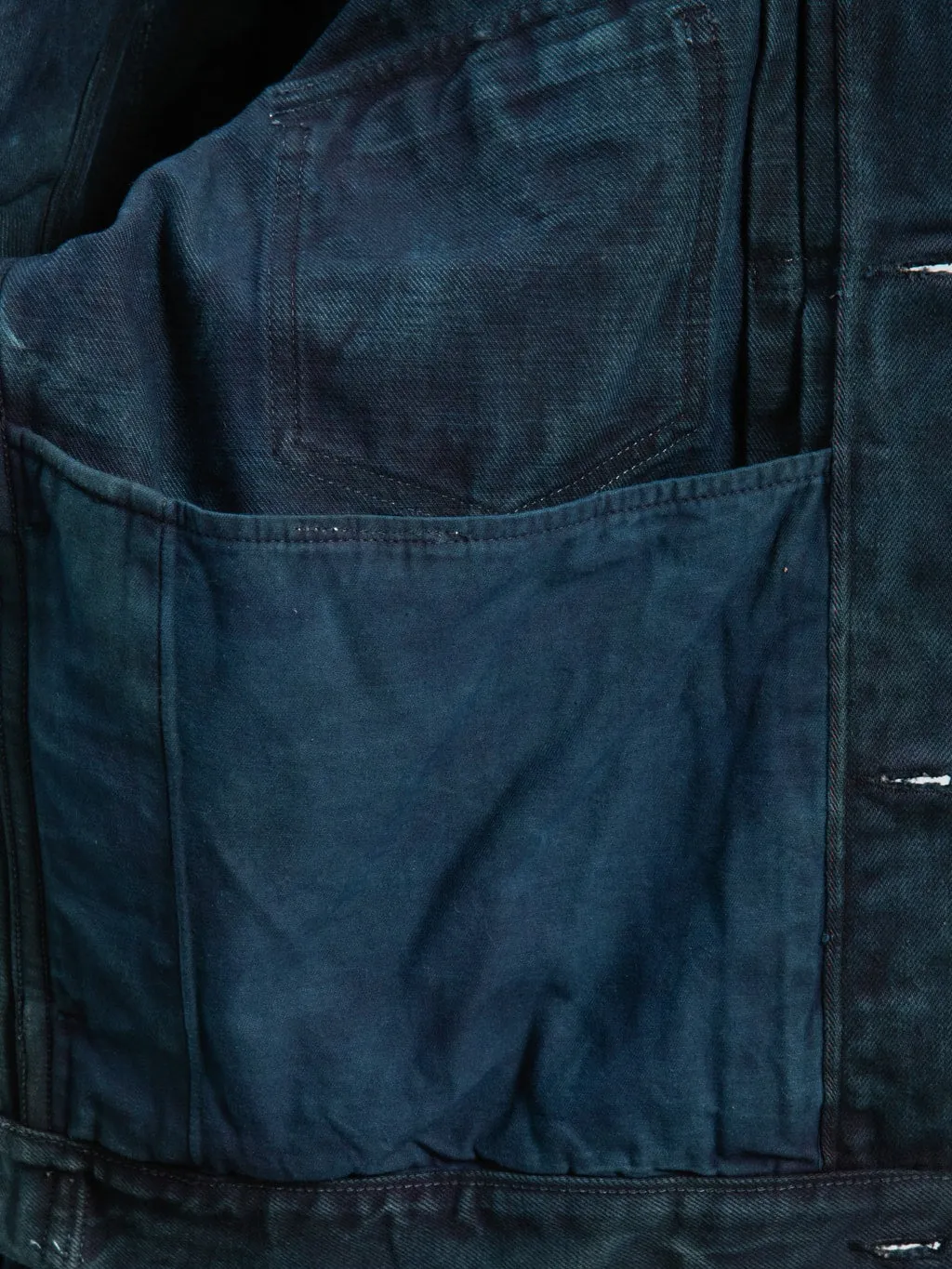 Momotaro MXGJ10024A Mud & Natural Indigo Dyed Type II Denim Jacket