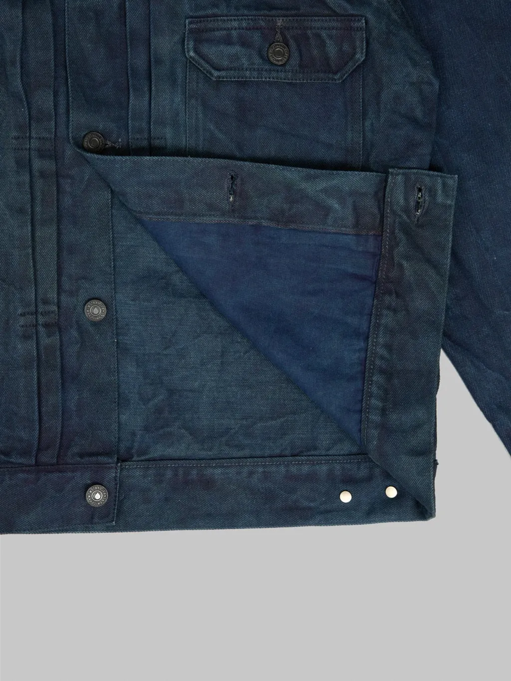 Momotaro MXGJ10024A Mud & Natural Indigo Dyed Type II Denim Jacket