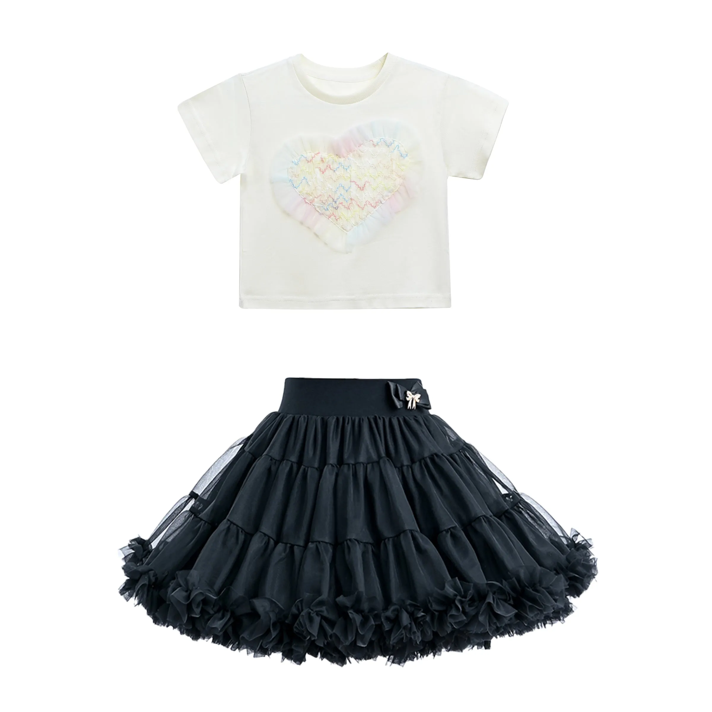 Multicolor Vanessa Heart Skirt Outfit