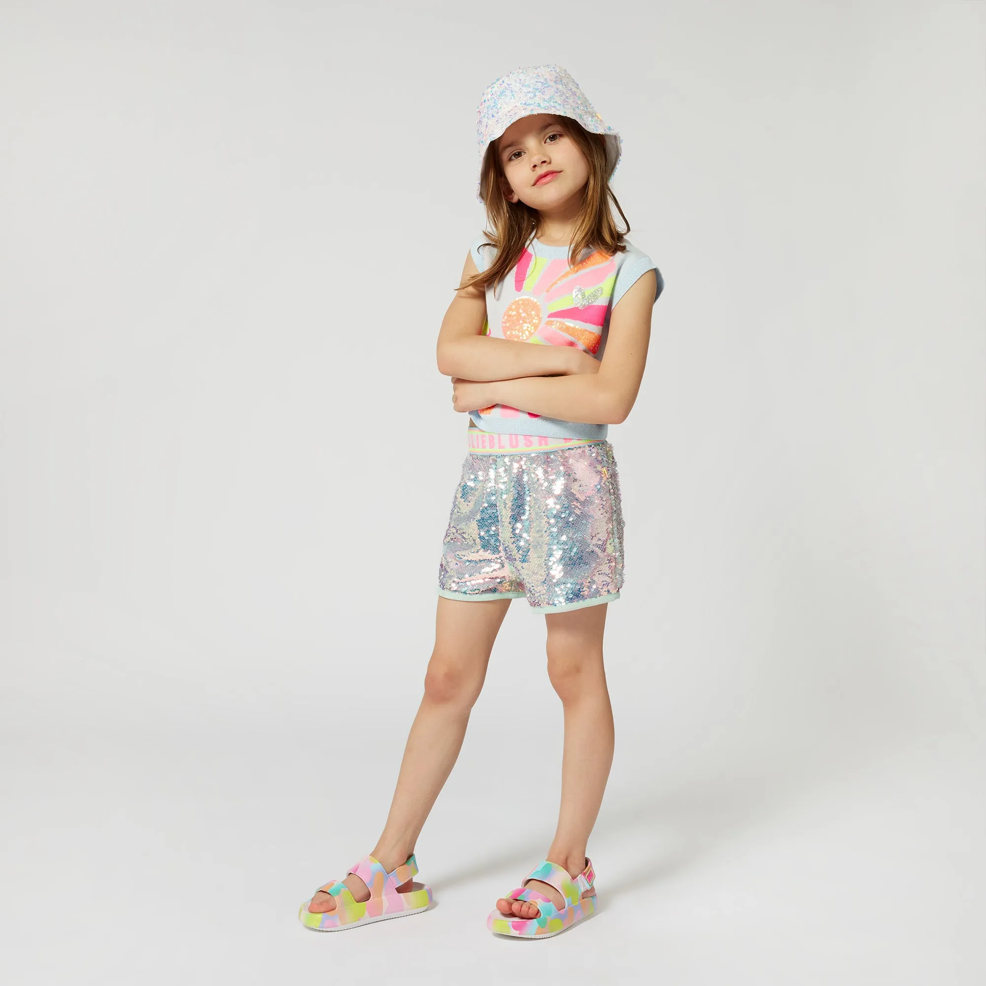 Multicolored Heart Sandals