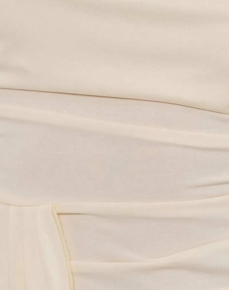 Neida Drape Top in Cupro Cream