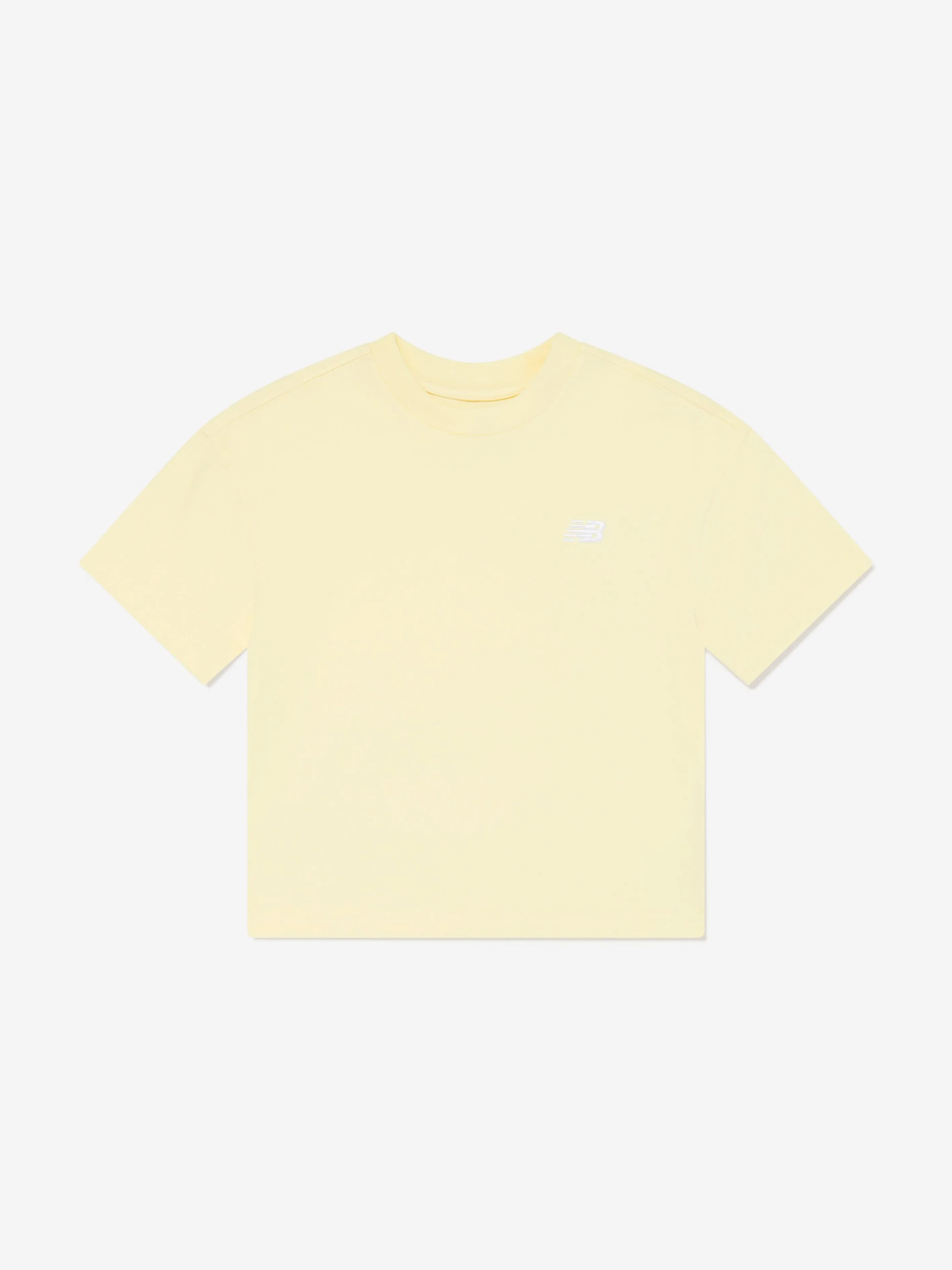 New Balance Girls Small Logo T-Shirt and Shorts Set in Yellow