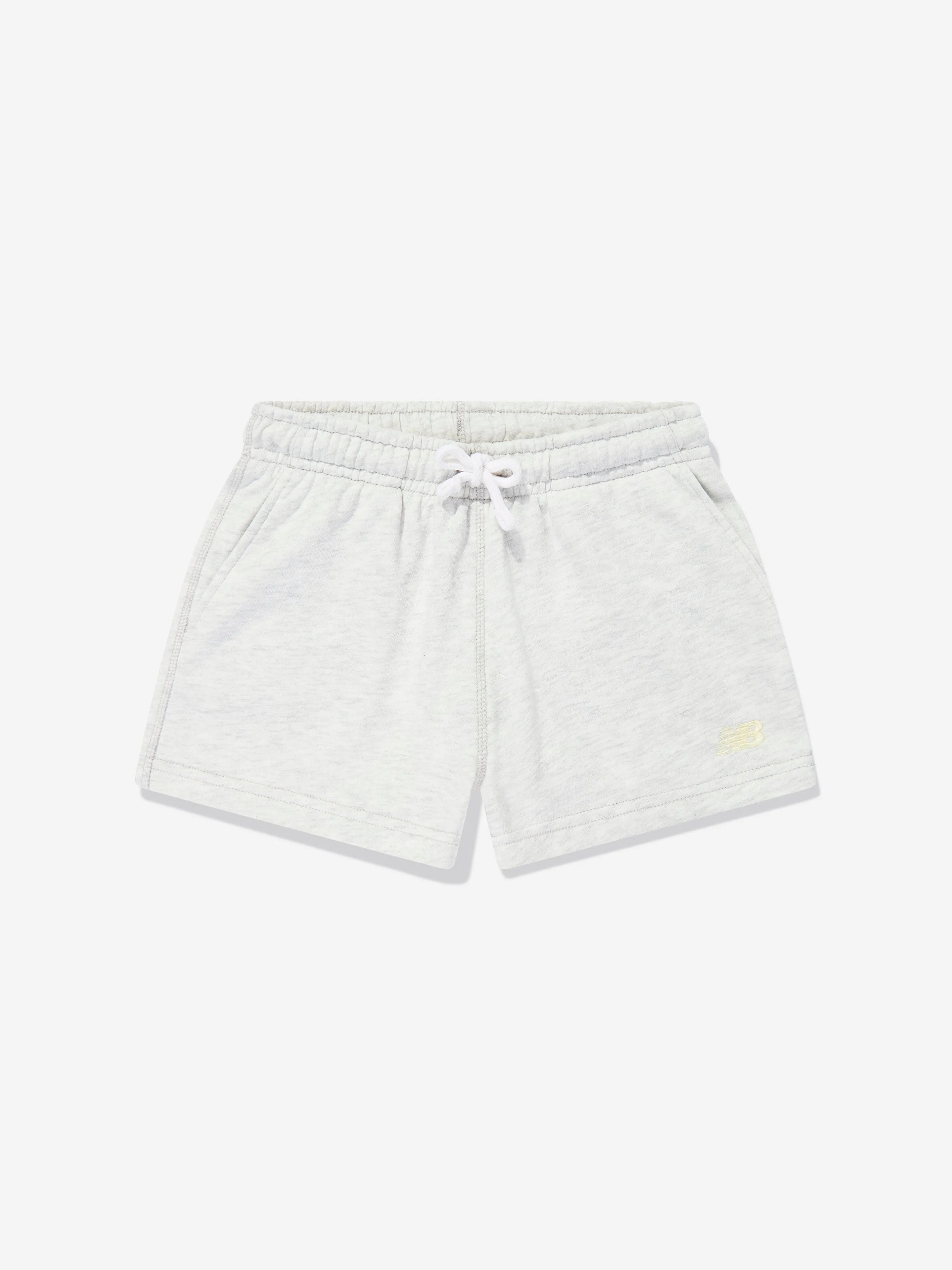 New Balance Girls Small Logo T-Shirt and Shorts Set in Yellow