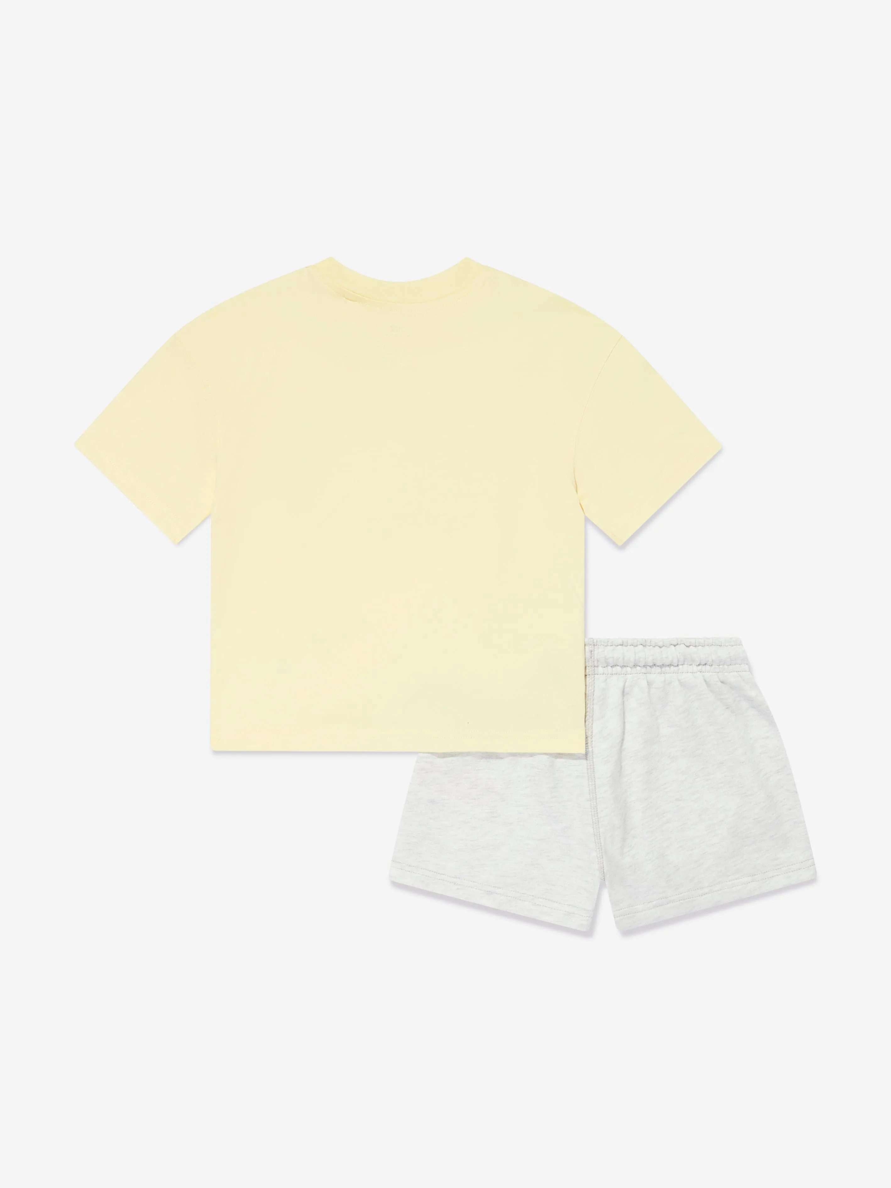 New Balance Girls Small Logo T-Shirt and Shorts Set in Yellow