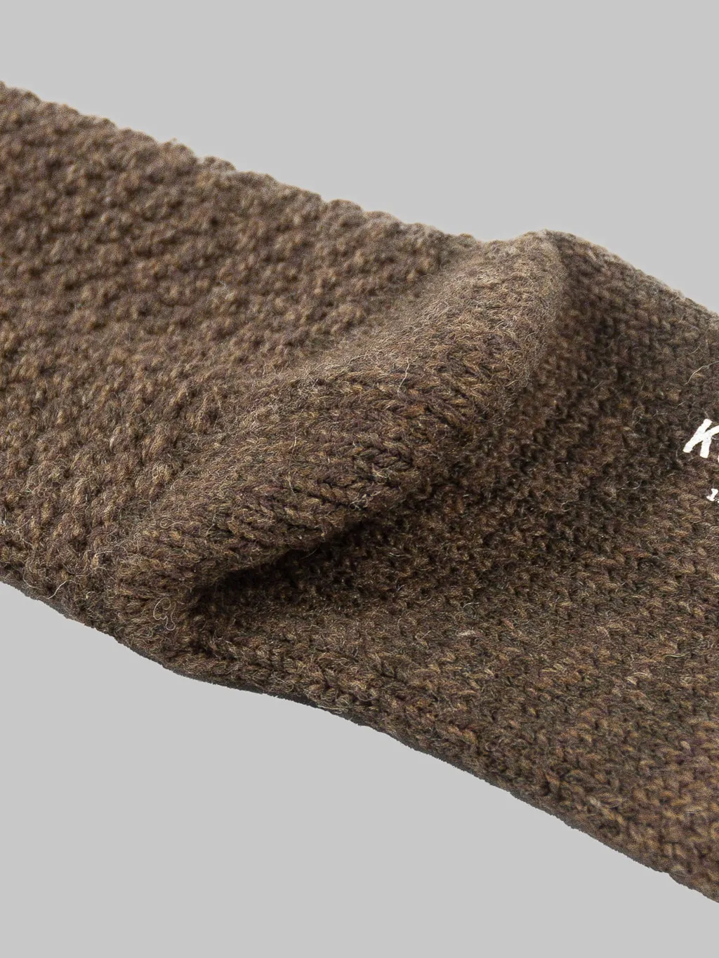 Nishiguchi Kutsushita Wool Cotton Boot Socks Brown