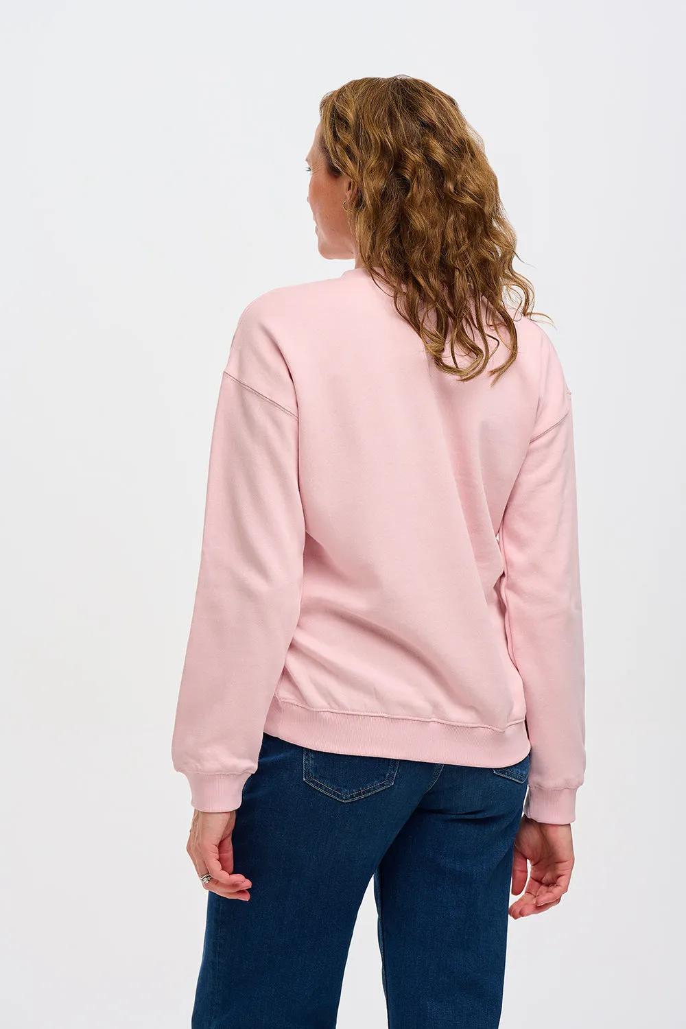 Noah Sweatshirt - Peach. Tropical Safari