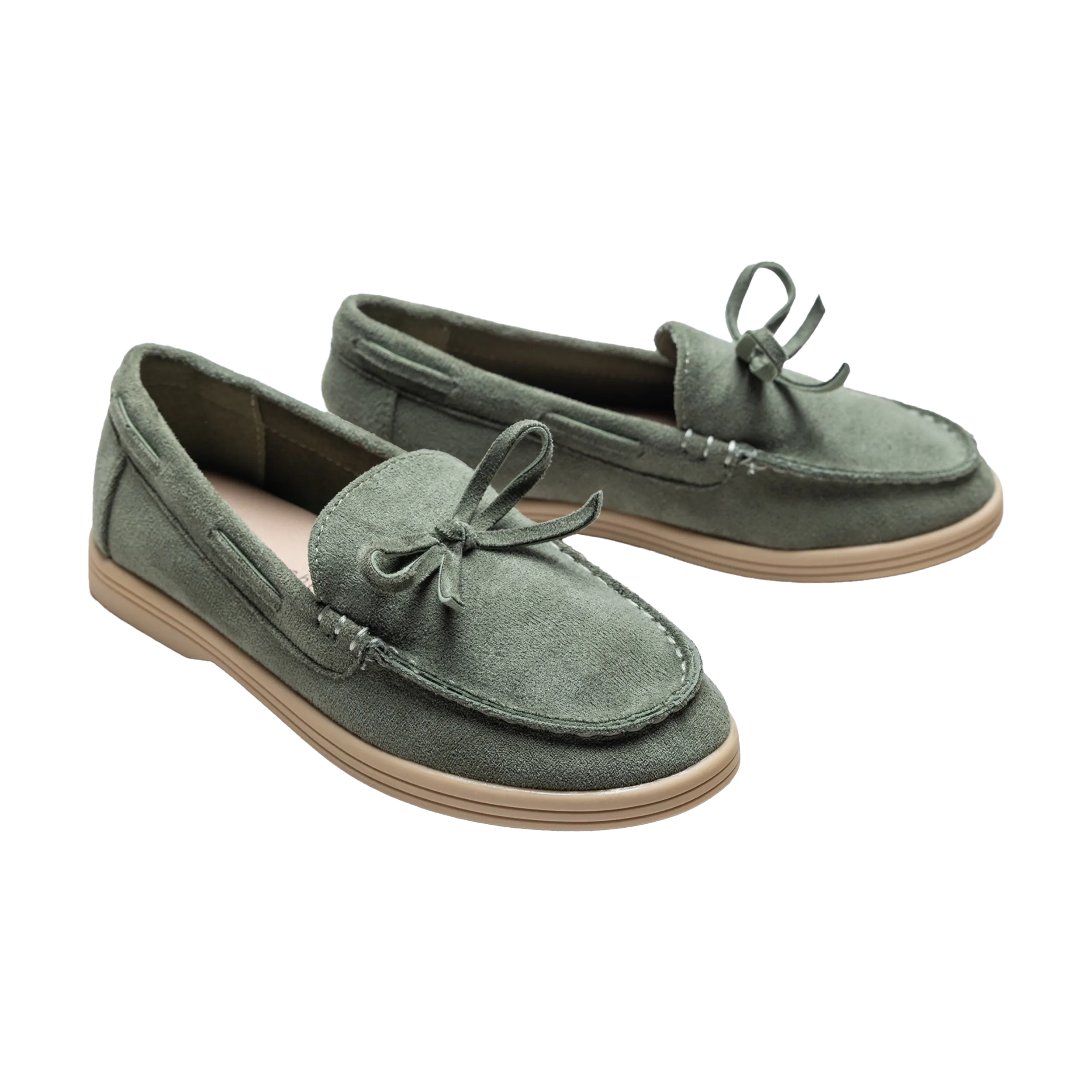 Olive Suede Formal Laced Dress Shoes