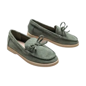 Olive Suede Formal Laced Dress Shoes