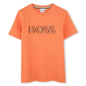 Orange Duo Toned Outline T-Shirt