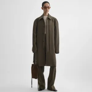 PADDED CAR COAT | tobacco wool