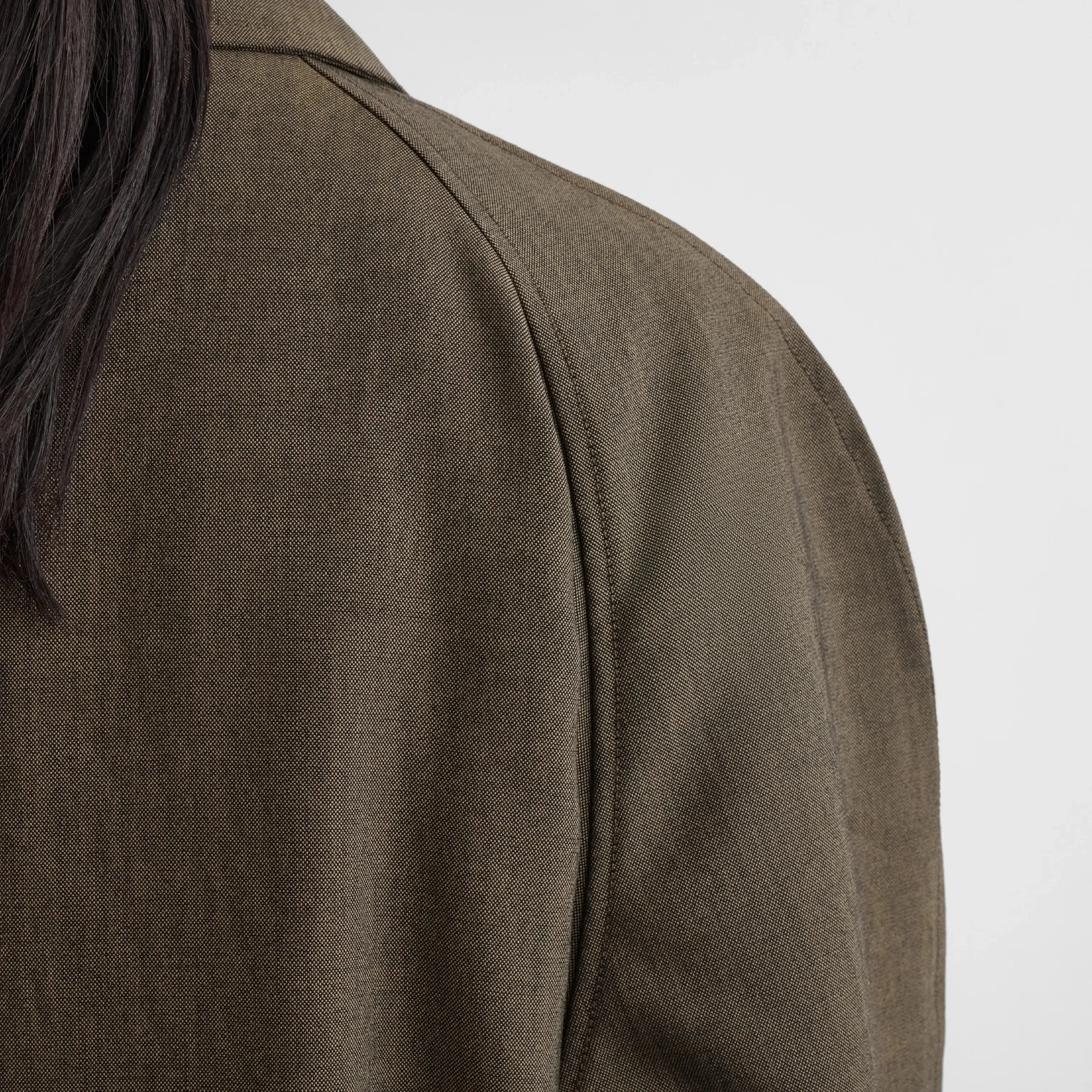PADDED CAR COAT | tobacco wool