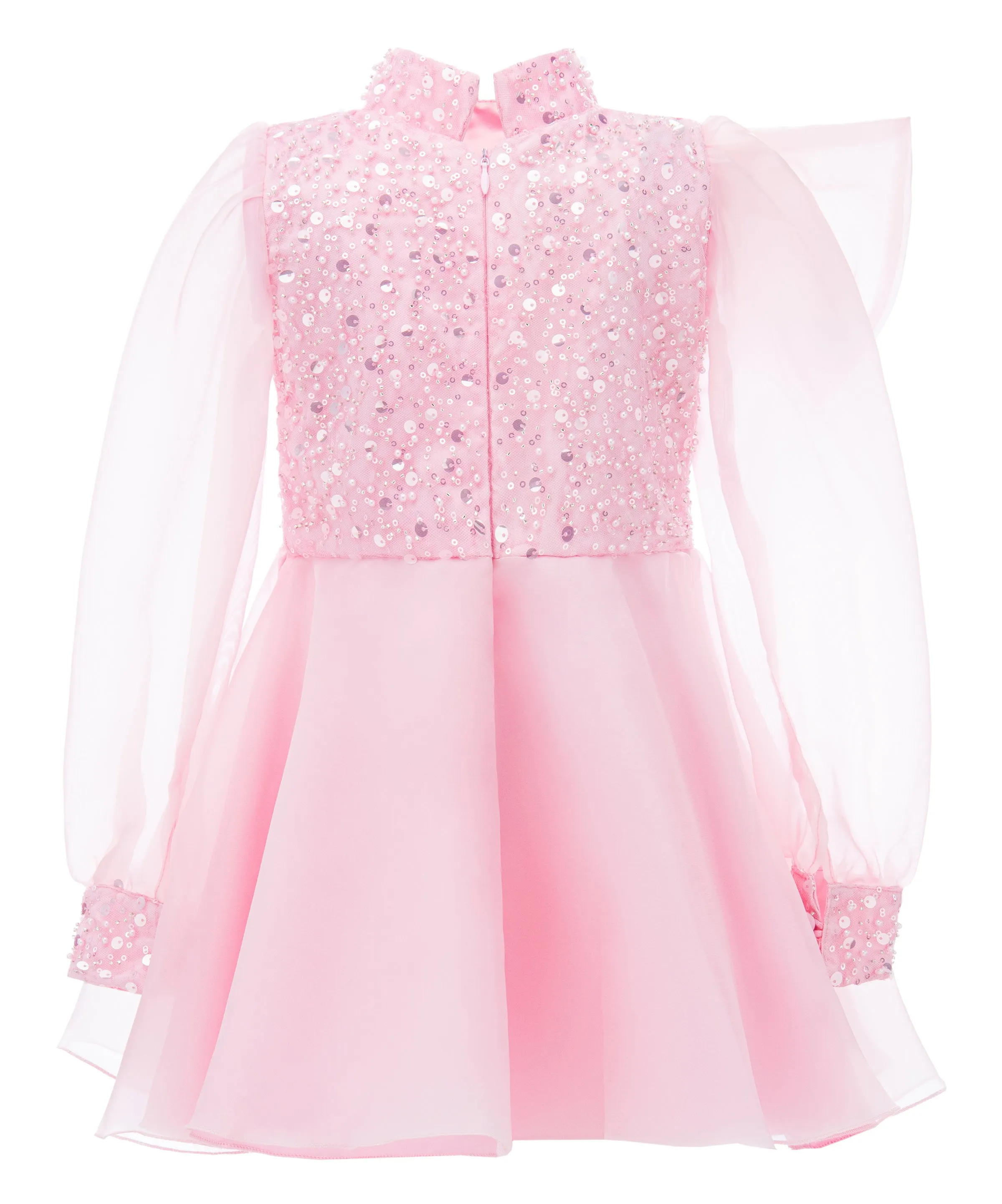 Pink Aaliyah Organza Bow Dress