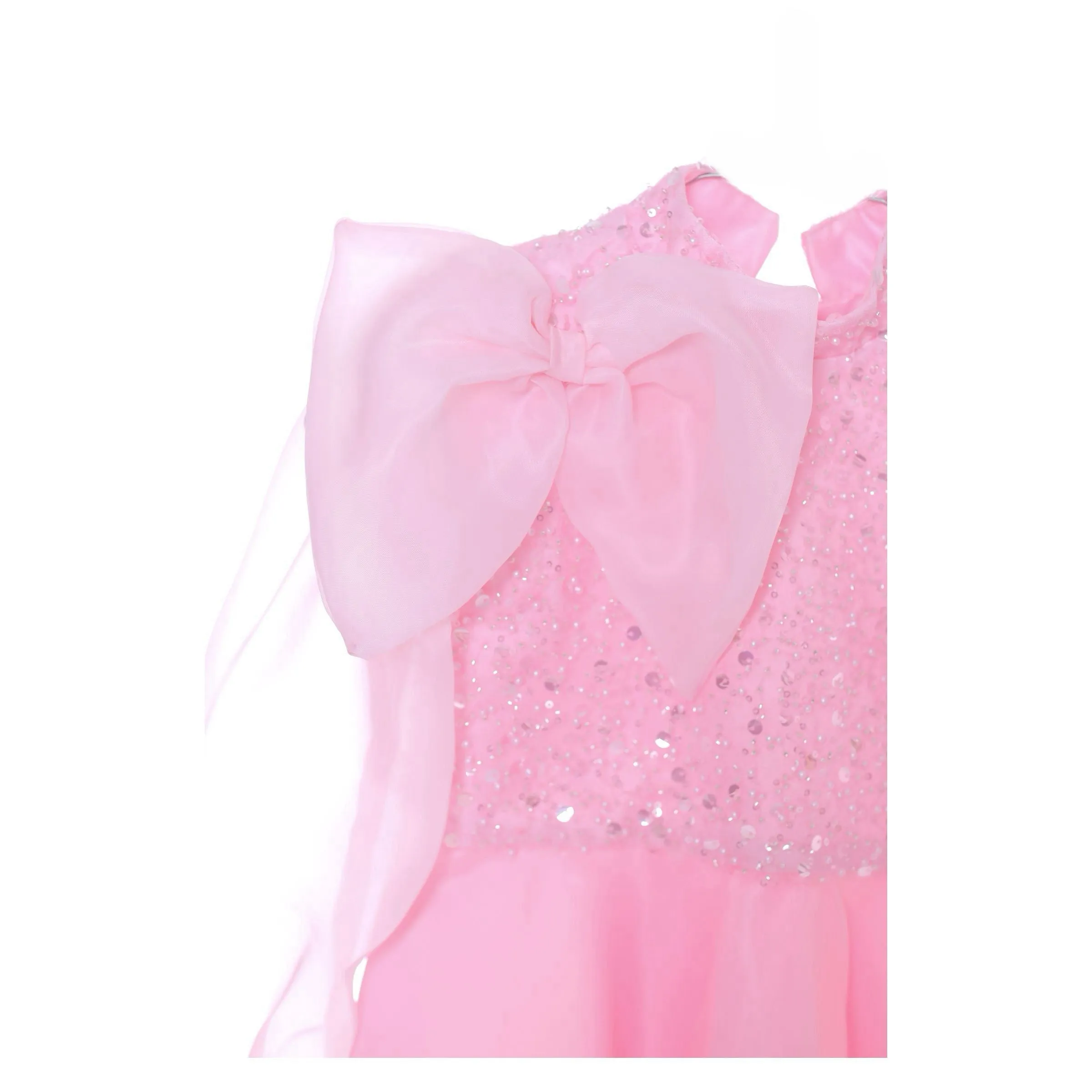 Pink Aaliyah Organza Bow Dress