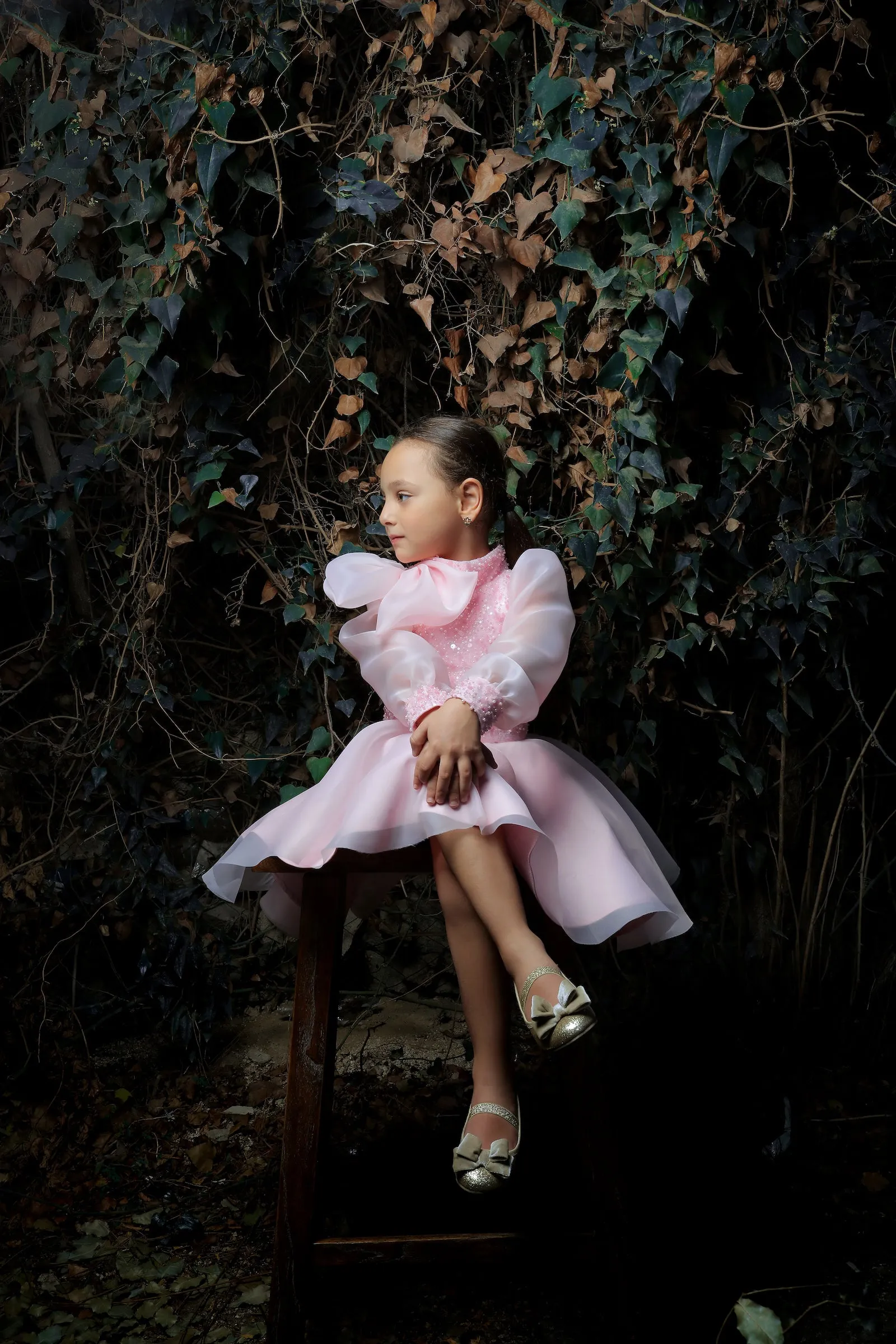 Pink Aaliyah Organza Bow Dress