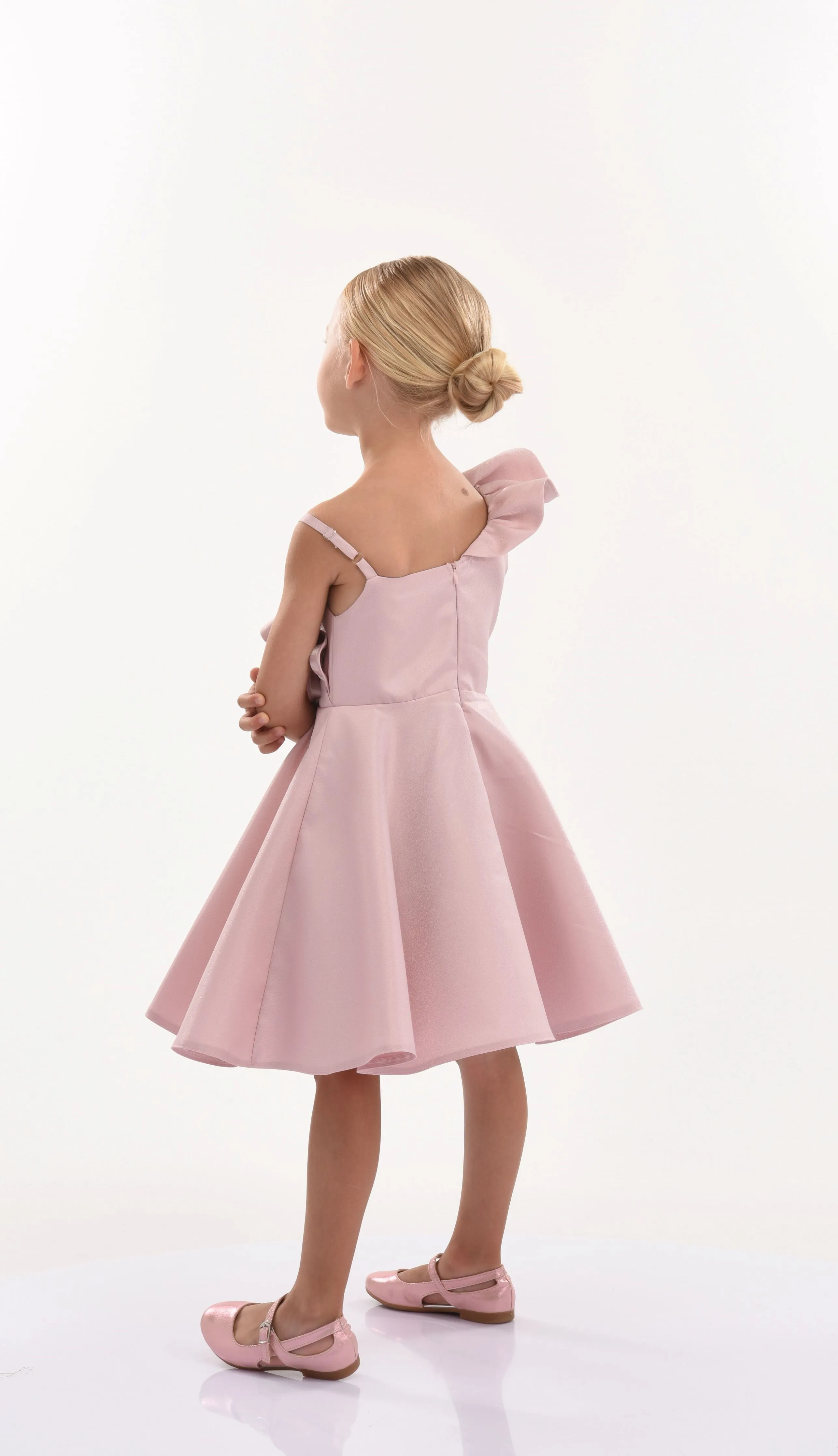 Pink Blush Riviera Off Shoulder Ruffle Dress