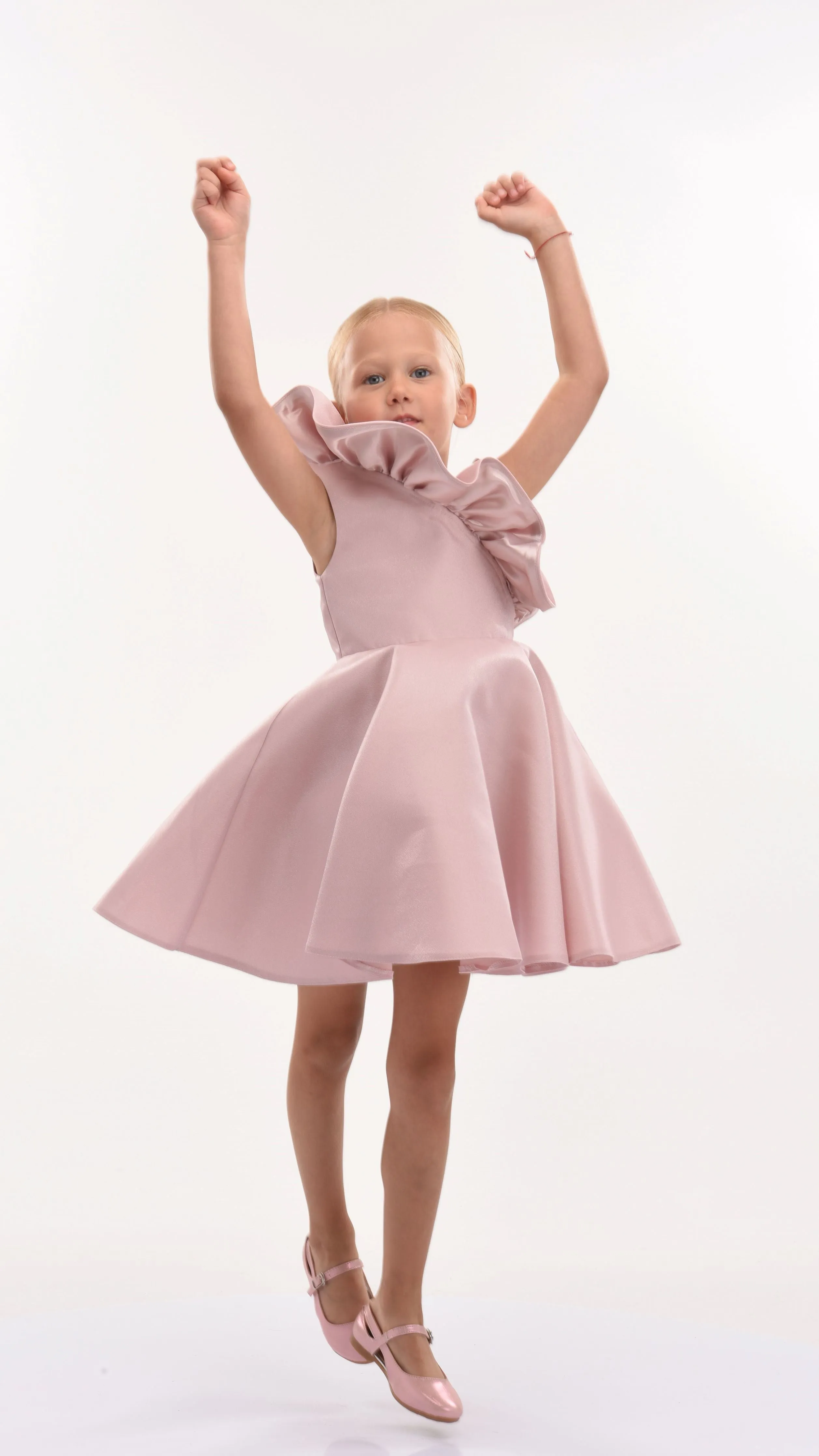 Pink Blush Riviera Off Shoulder Ruffle Dress
