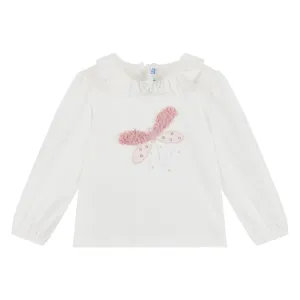 Pink Collar Dragonfly Graphic Shirt