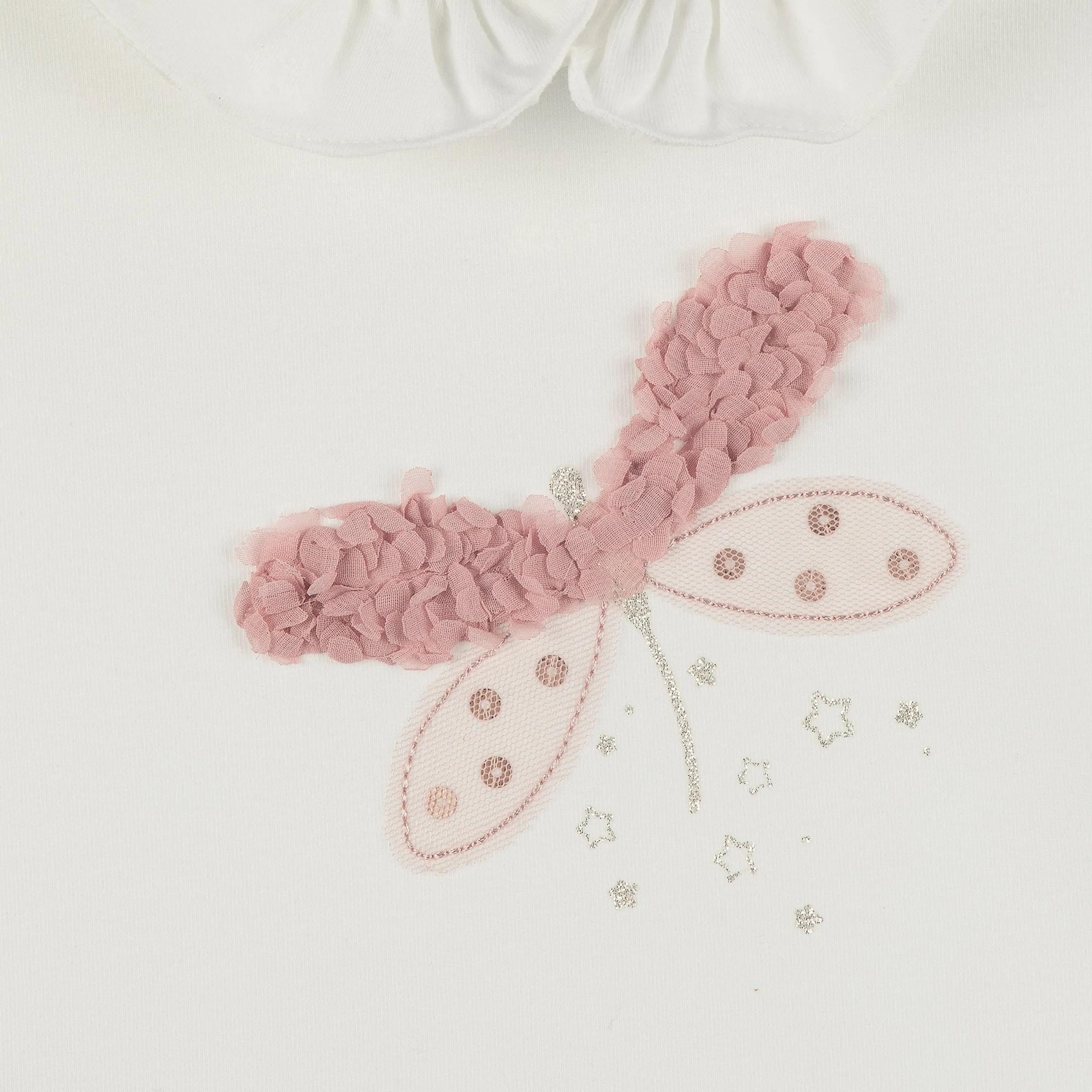 Pink Collar Dragonfly Graphic Shirt