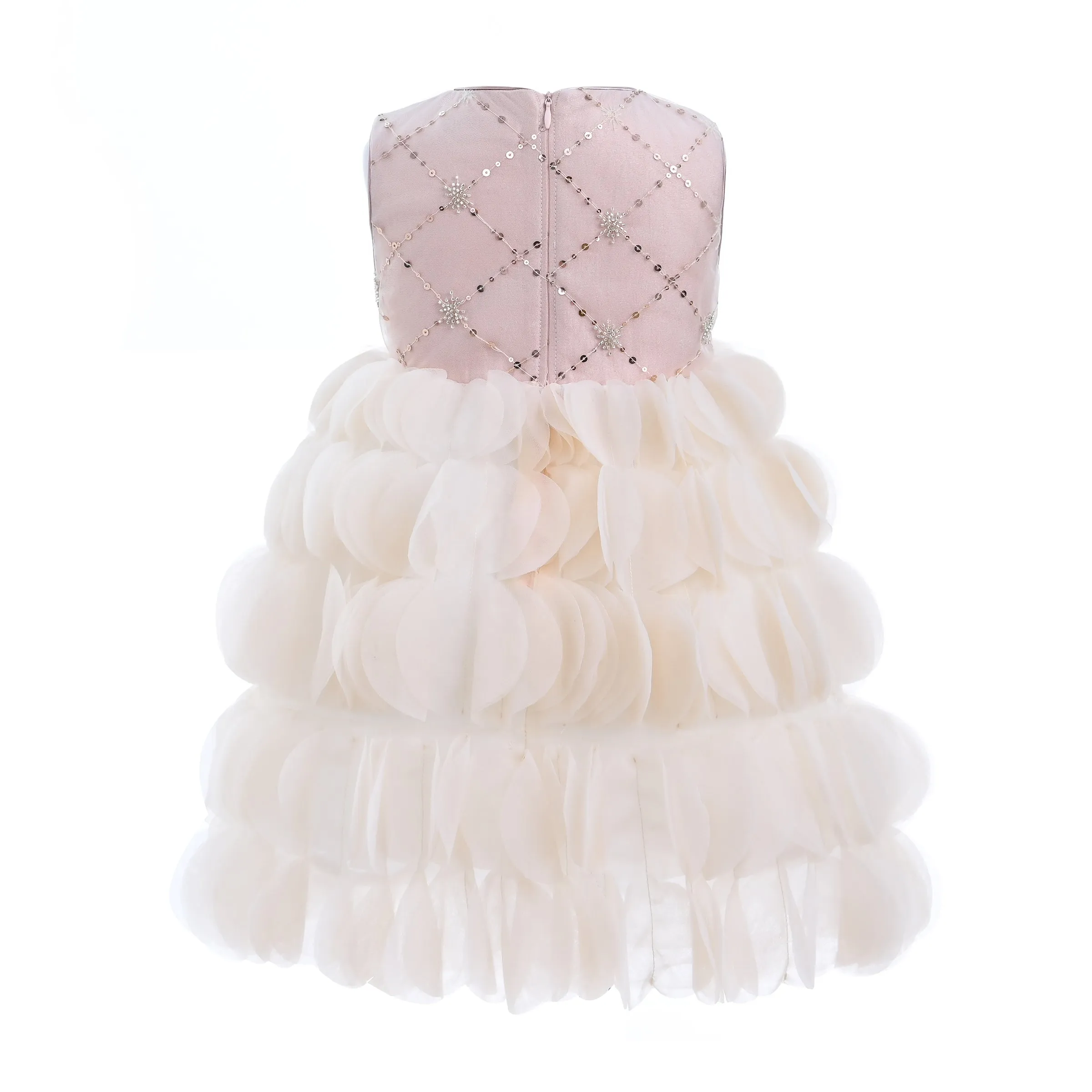 Pink Dionne Tiered Tulle Dress