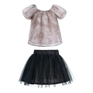 Pink Rose Floral Skirt Outfit