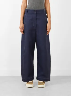 Post Pant Navy & Off White