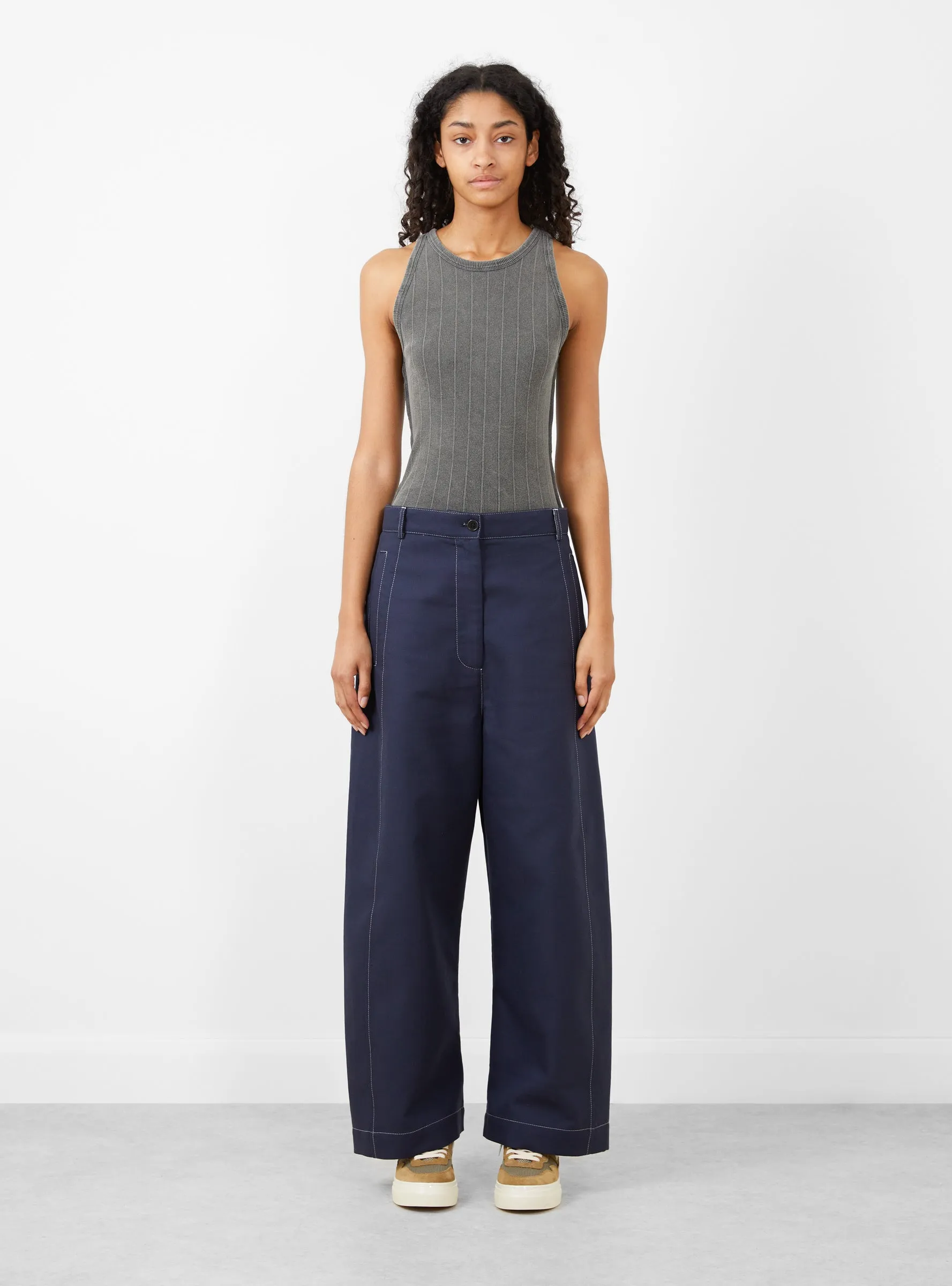 Post Pant Navy & Off White