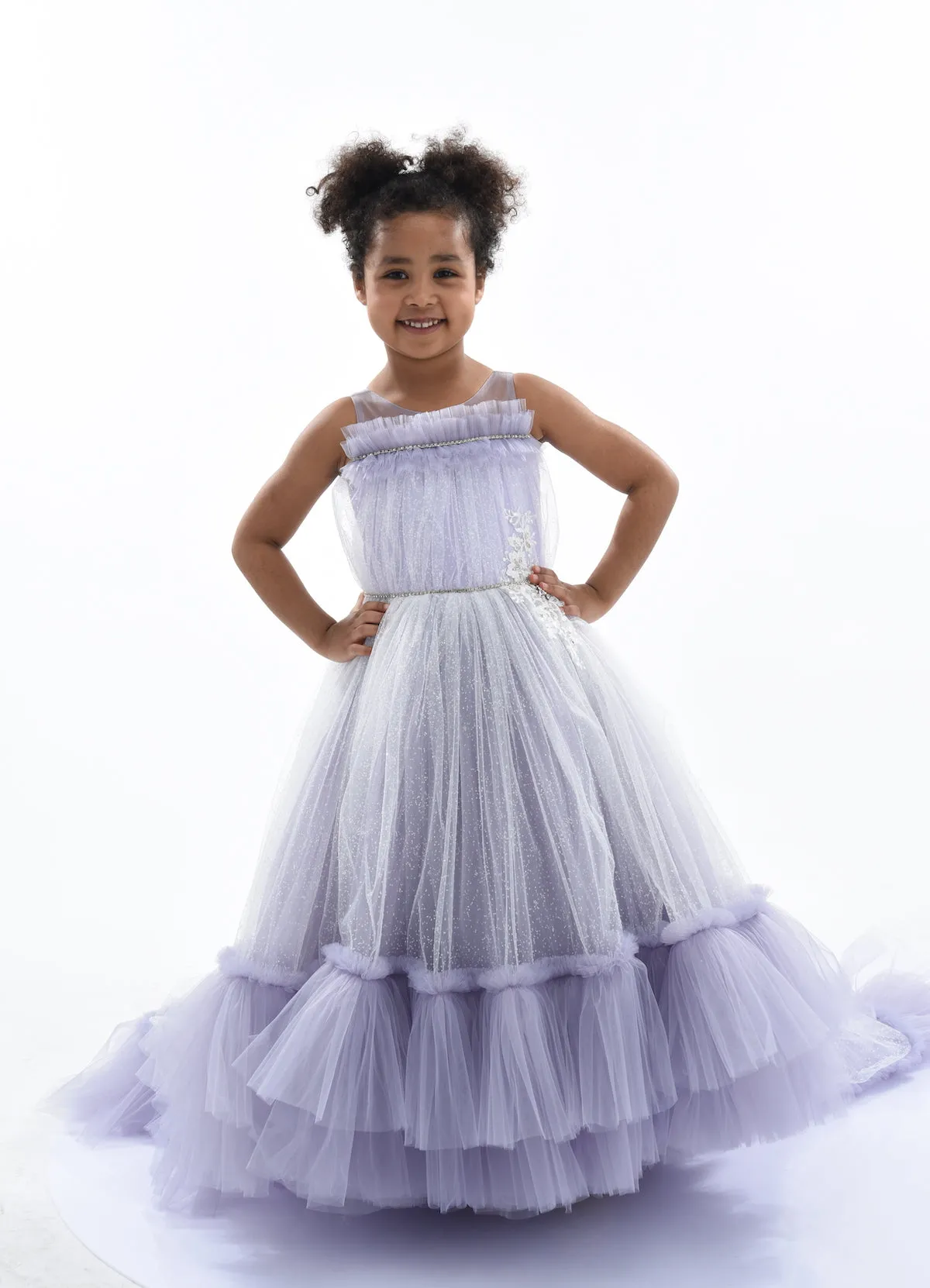 Purple Thelma Tulle Gown