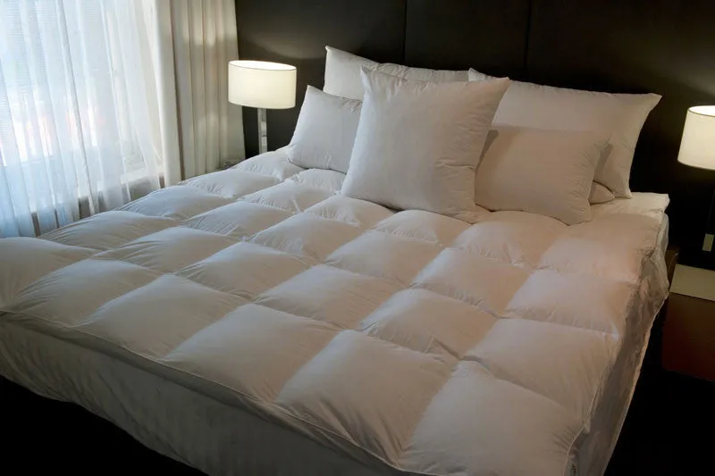 Queen Size Extra Thick Mattress Topper 90% White Polish Goose Down