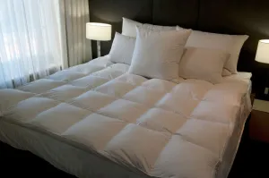 Queen Size Extra Thick Mattress Topper 90% White Polish Goose Down