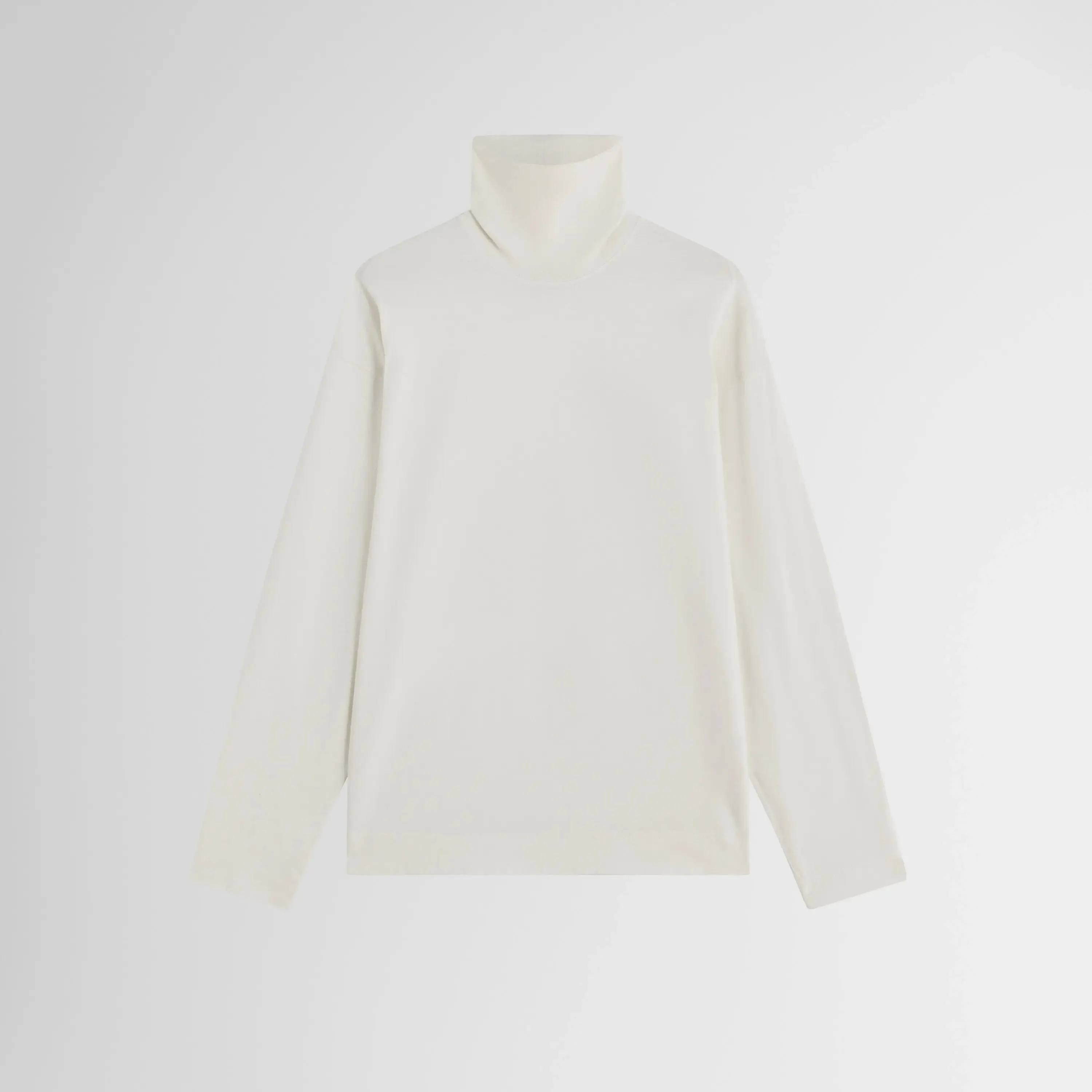 RELAXED LONG SLEEVE JERSEY | cream cotton jersey