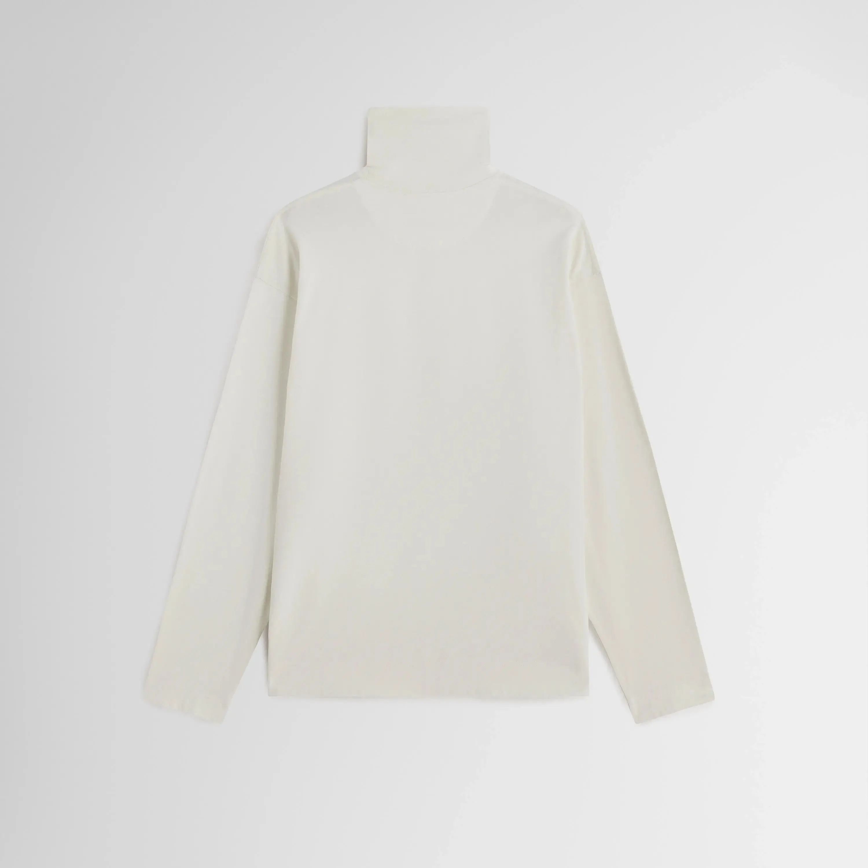 RELAXED LONG SLEEVE JERSEY | cream cotton jersey