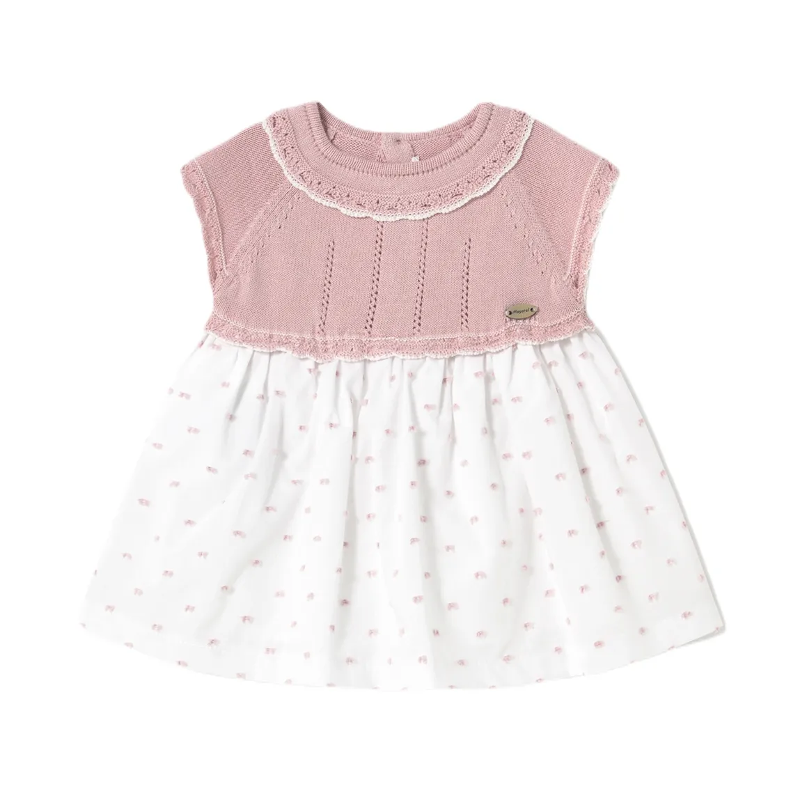 Sakura Pointelle Knit Cotton Dress