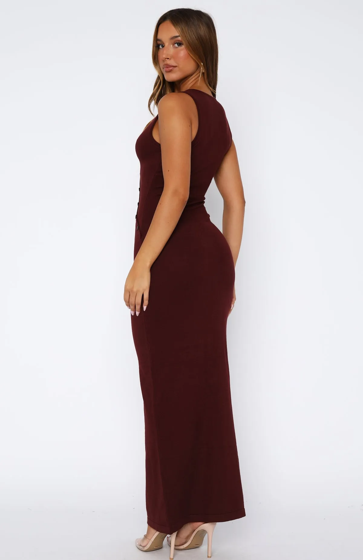 She's Back Maxi Dress Burgundy
