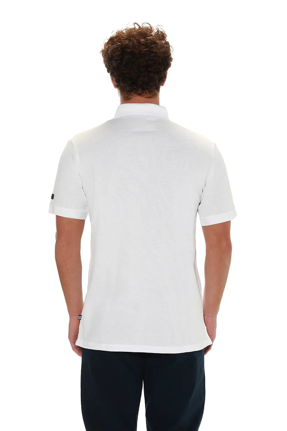Short Sleeved White Polo