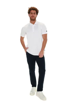 Short Sleeved White Polo