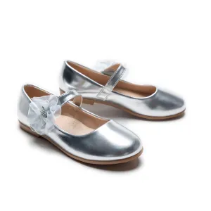 Silver Haile Rhinestone Flower Flats