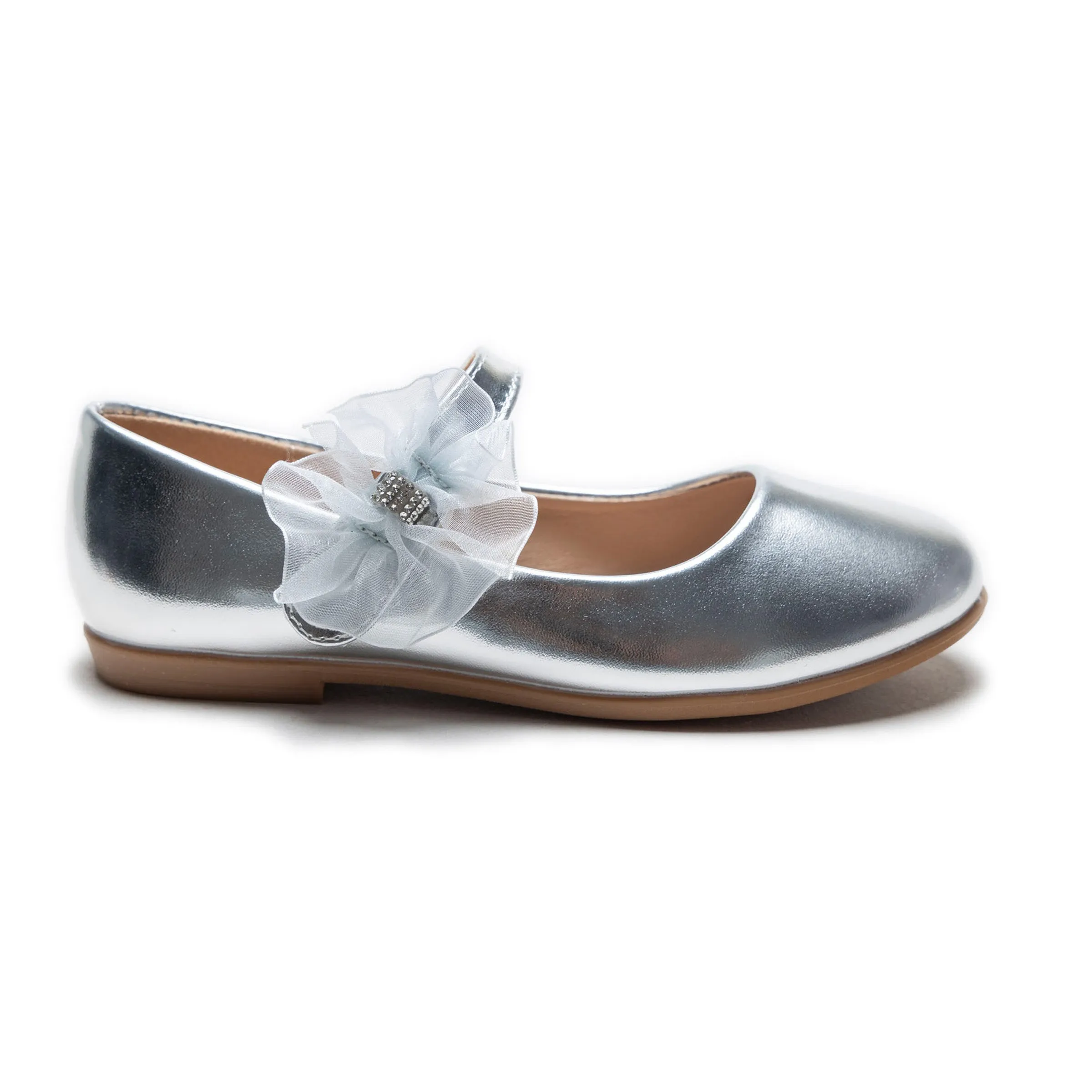 Silver Haile Rhinestone Flower Flats