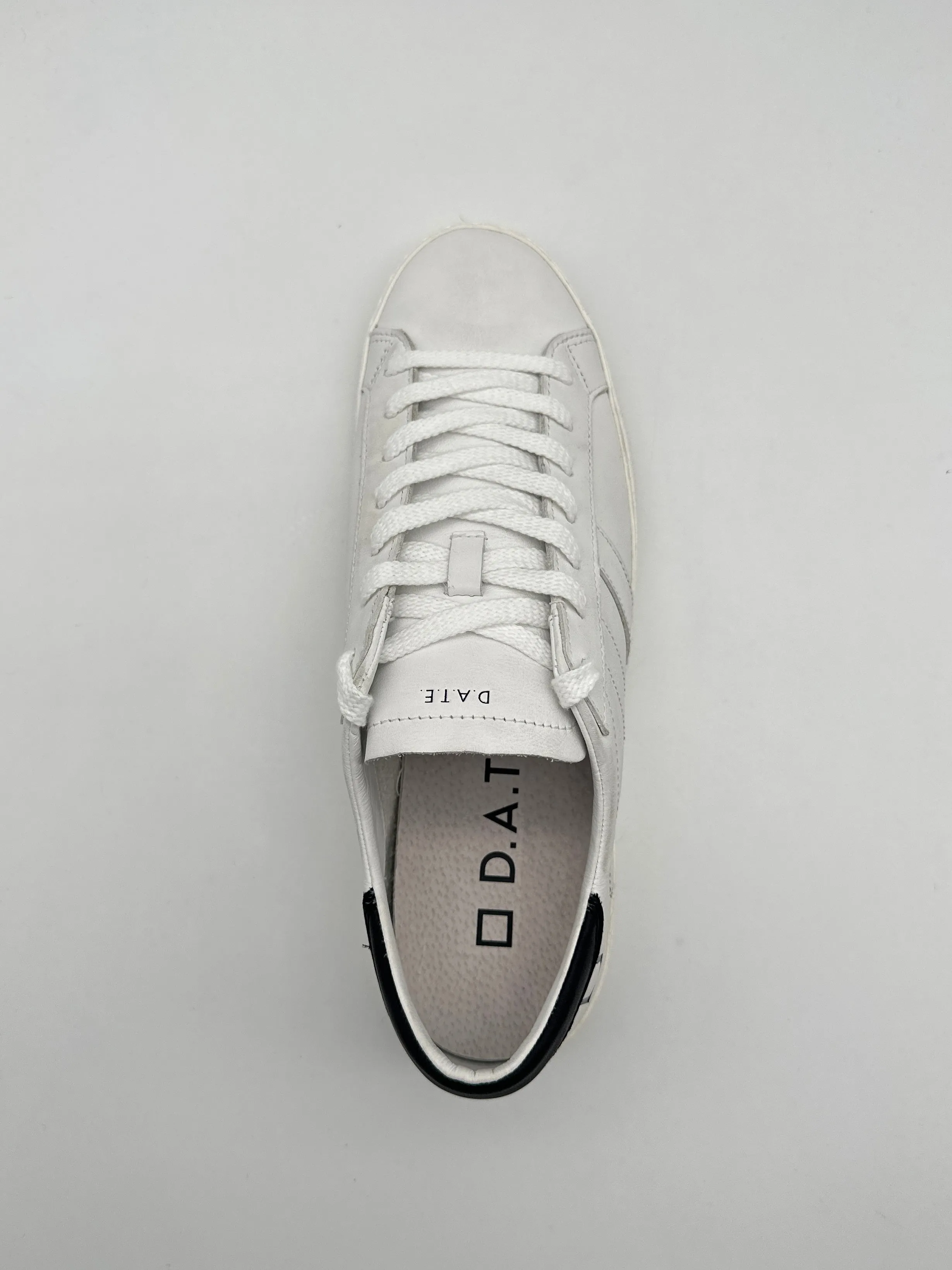 Sneakers Hill Low Vintage Calf White-Black In Pelle Bianco Nera