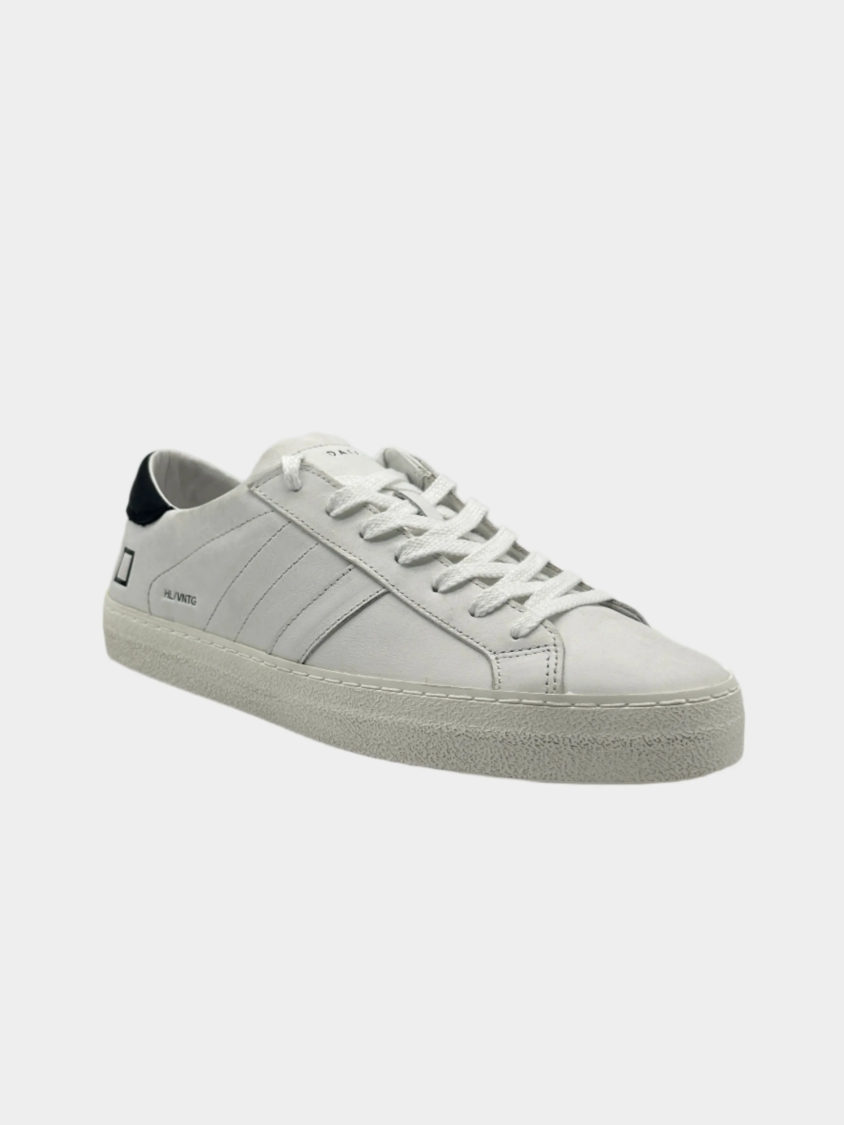Sneakers Hill Low Vintage Calf White-Black In Pelle Bianco Nera