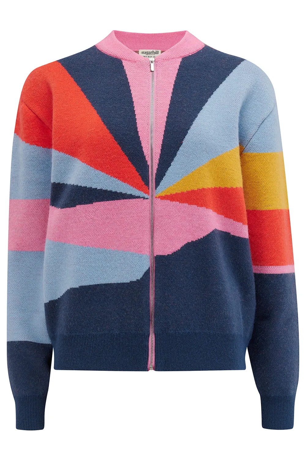 Solana Knitted Bomber - Multi. Sunrays