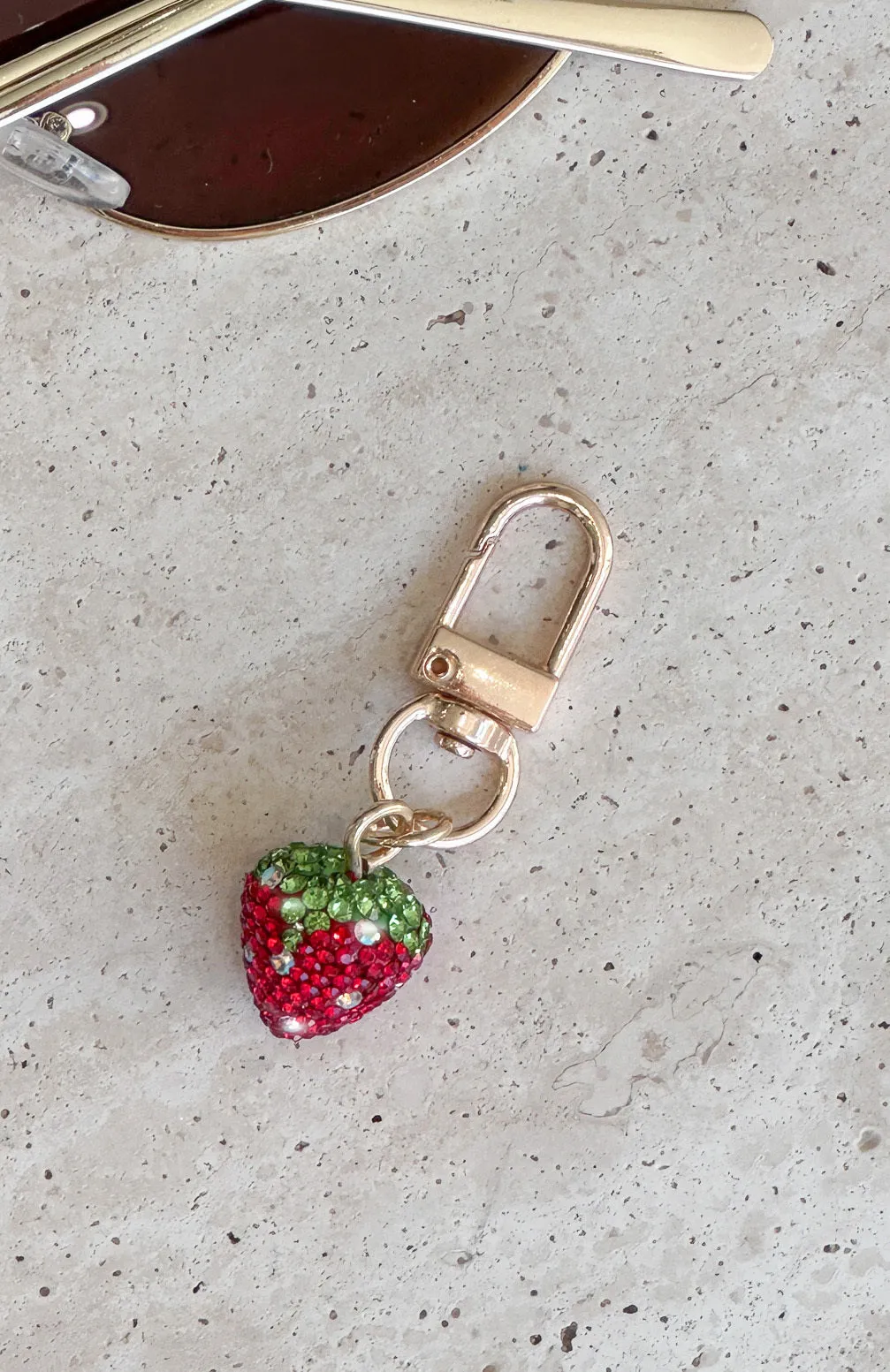 Stefanie Key Ring Red Strawberry