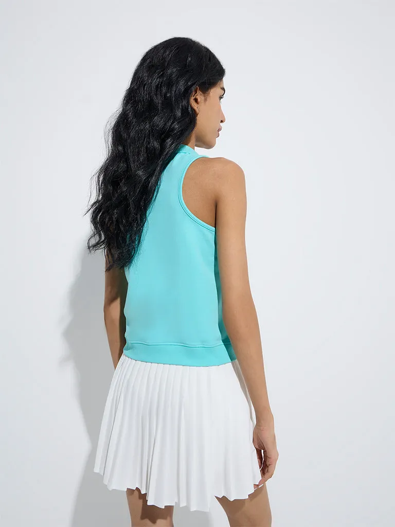 Studiofit Aqua Ribbed Cotton-Blend T-Shirt