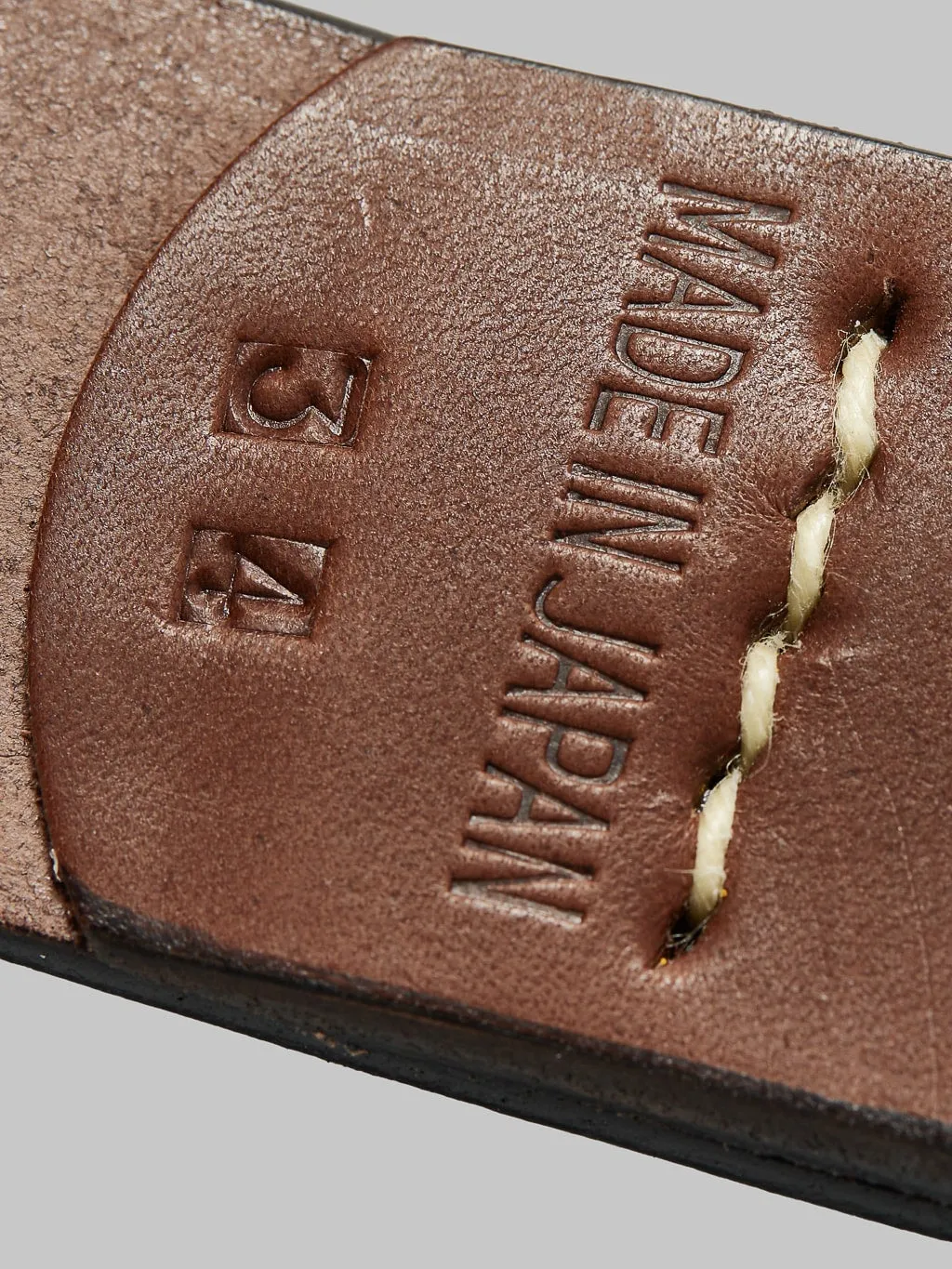 Sugar Cane Cowhide Leather Garrison Belt Brown