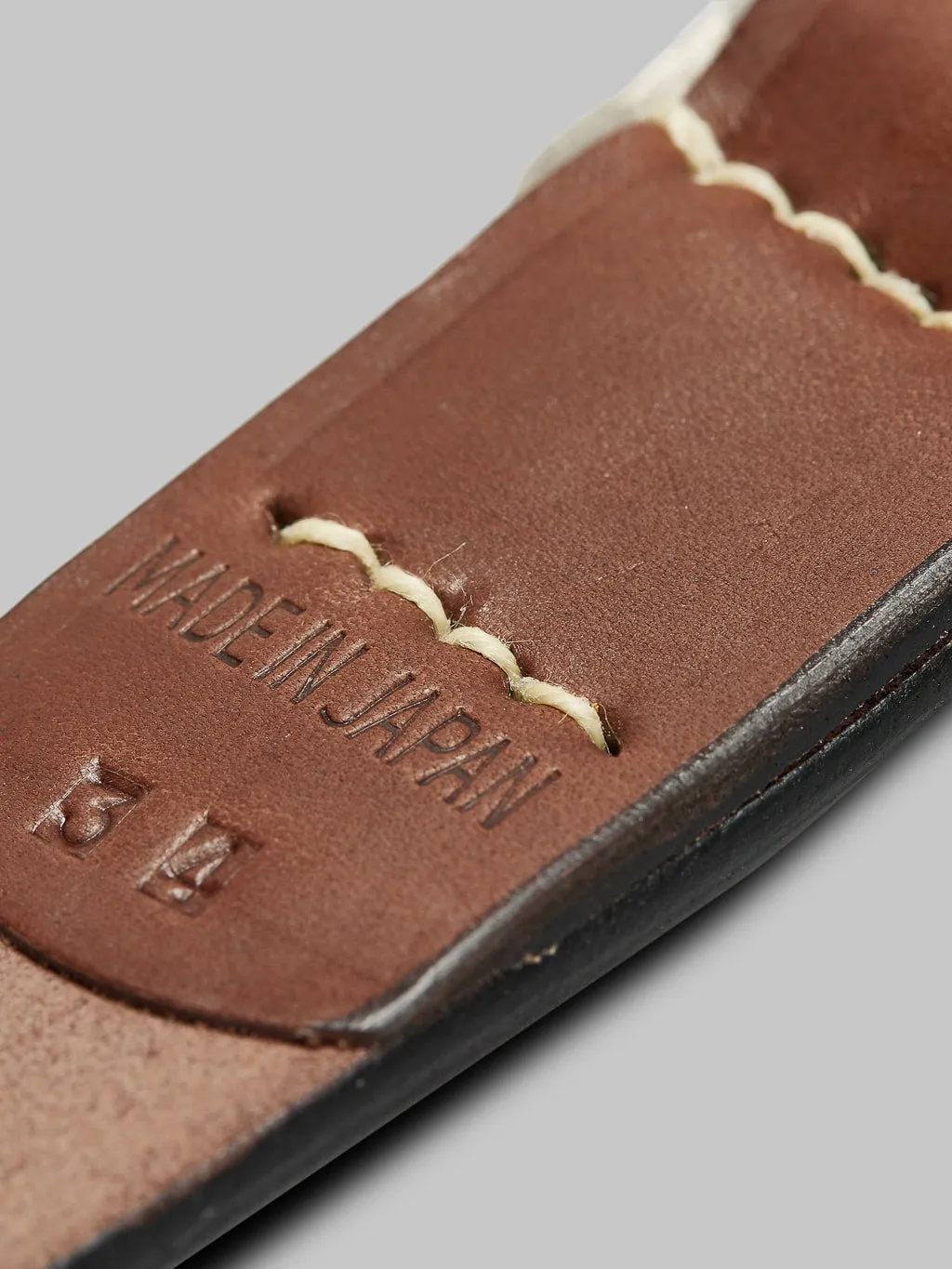 Sugar Cane Cowhide Leather Garrison Belt Brown